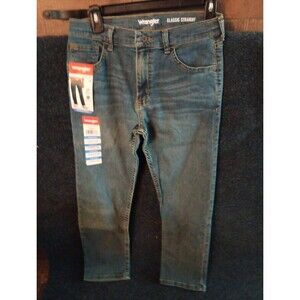 Wrangler Classic Straight Jeans Boys 14 Regular Denim Blue NWT